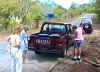 Dan gases up the Isuzu as Peggy and Dianne look on.JPG (51681 bytes)