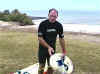 Jim Morris describes his sailboards at Ponce Inlet Florida.JPG (50892 bytes)