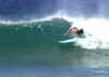 Mike does a head dip on a pretty Playa Negra wave.JPG (32594 bytes)