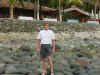 Mike in front of the hotel in La Libertad at low tide.JPG (140376 bytes)