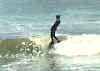 Mike nose rides on a small inside wave at Pleasure Point.JPG (36042 bytes)
