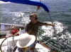 Steve and Gerri sail SUNJAMR on a pretty day.JPG (63266 bytes)
